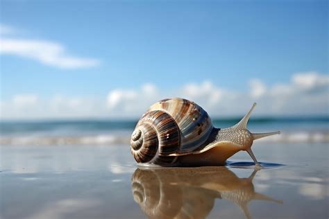  奧利海牛，擁有美麗貝殼的海洋蝸牛，在溫暖水域中緩慢地遊動著！